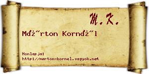 Márton Kornél névjegykártya